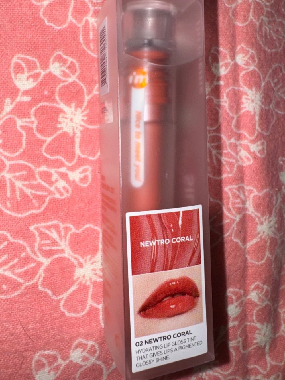 I'm Meme Lip Silhouette Gloss Tint 02 Newtro Coral, Memebox Made in Korea